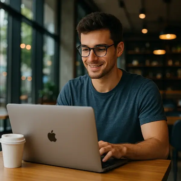 Young entrepreneur launching an online store on Shopify