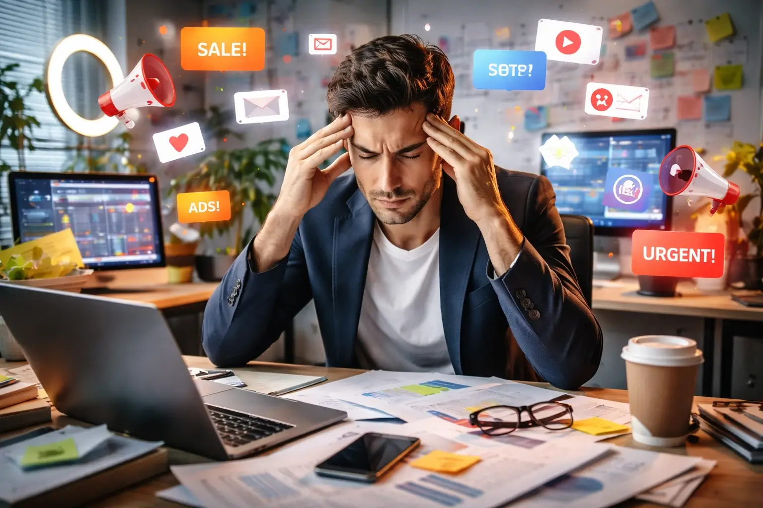 הסיבה שרוב העסקים נתקעים היא לא חוסר תקציב, אלא עודף רעש