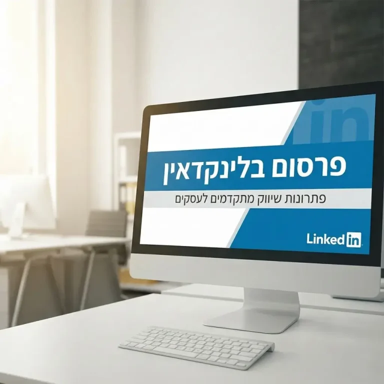 פרסום בלינקדאין: המדריך האסטרטגי להפוך מנהלים ללידים (2026)