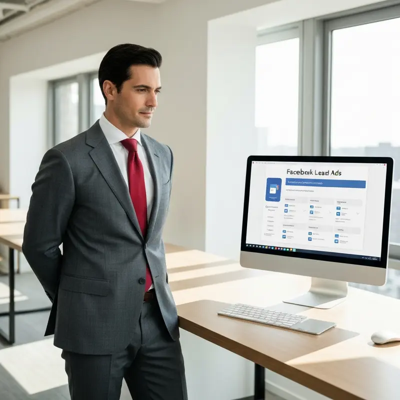 איש עסקים ישראלי מנתח נתוני Facebook Lead Ads