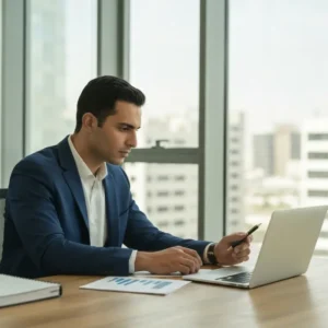 איש עסקים ישראלי מתלבט בבחירת CRM לעסק קטן