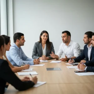 בעלי עסקים ישראלים מקשיבים למומחה Storytelling שיווק דיגיטלי בהשראה