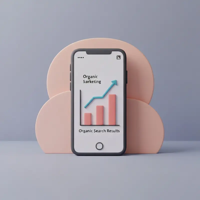 גרף דירוג SEO עולה בסמארטפון