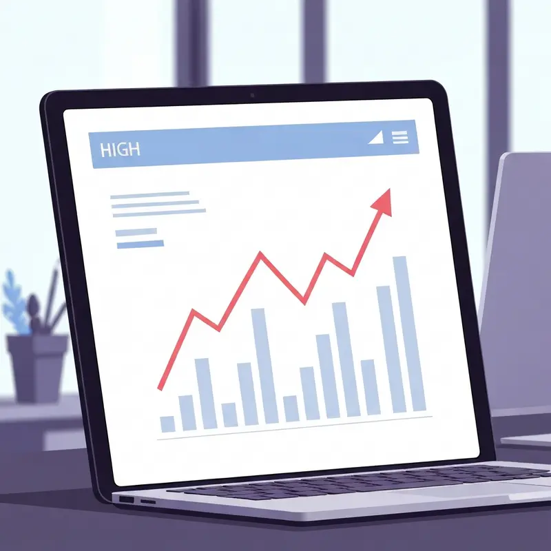 גרף עולה המייצג ROI גבוה מ-Retargeting