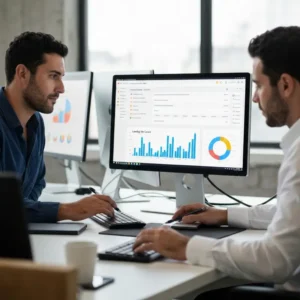 מומחי שיווק מנתחים את ציון Landing Page Score גוגל על מסכים