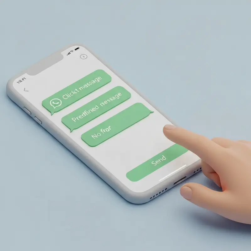 מסך סמארטפון עם WhatsApp Click-to-Chat