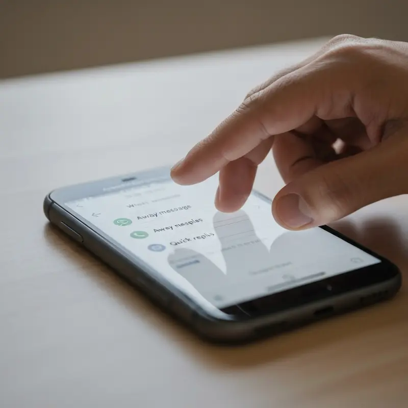 צילום מסך של הגדרות WhatsApp Business אוטומציה