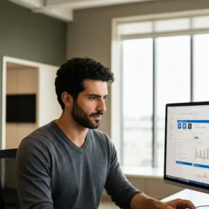 איש ישראלי מנתח אסטרטגיה של Broad Targeting פייסבוק