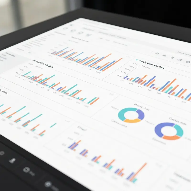 גרפים ויזואליים המציגים השפעת ערוצי שיווק שונים על המרות