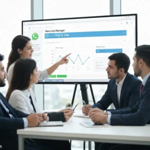 מודעות WhatsApp Click-to-Chat במשרד טכנולוגי