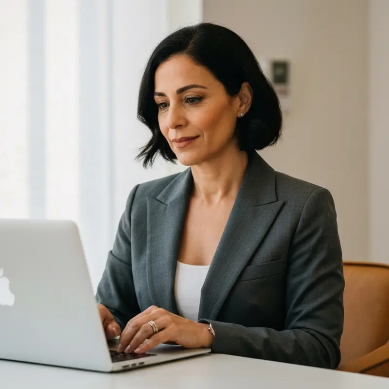 מנהלת שיווק ישראלית בודקת ביצועי קמפיין Broad Targeting