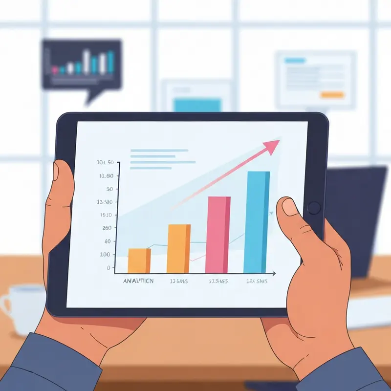 תקריב על גרף נתוני Conversion Tracking עולה במסך