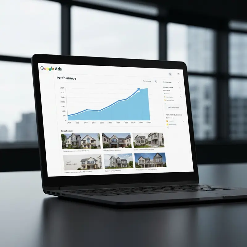 גרף עולה של נתוני נדלן על מסך מחשב.