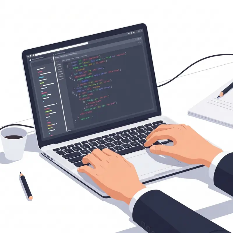 ידיים מקלידות Schema Markup בקוד JSON-LD