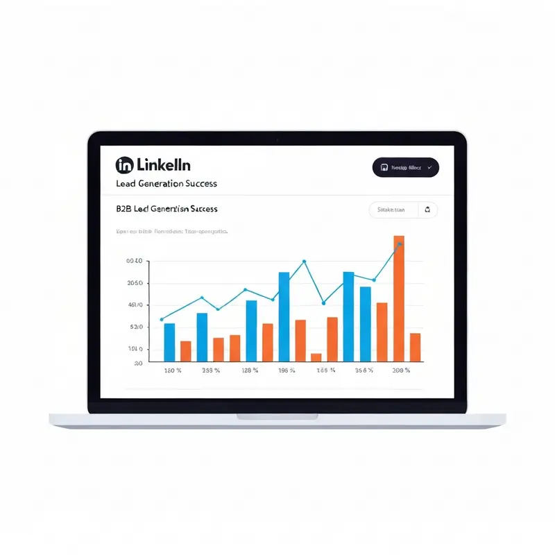 תקריב על גרף לידים עולה בפלטפורמת LinkedIn