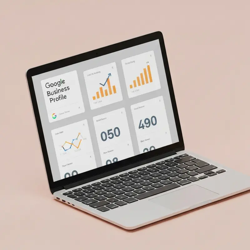 גרפים עולים במסך מחשב המציגים נתוני SEO מקומי