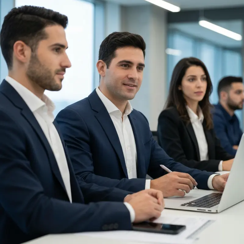 מומחה שיווק מנתח נתוני CTA כפתור המרות על מסך מחשב