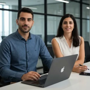 מומחה שיווק מנתח נתוני LinkedIn עסקים ישראל על מסך